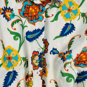 Linen Shirt Floral Pattern - Orchard Grass