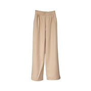 Pull-On Elastic waistband Pleated Pants