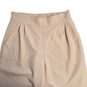 Pull-On Elastic waistband Pleated Pants