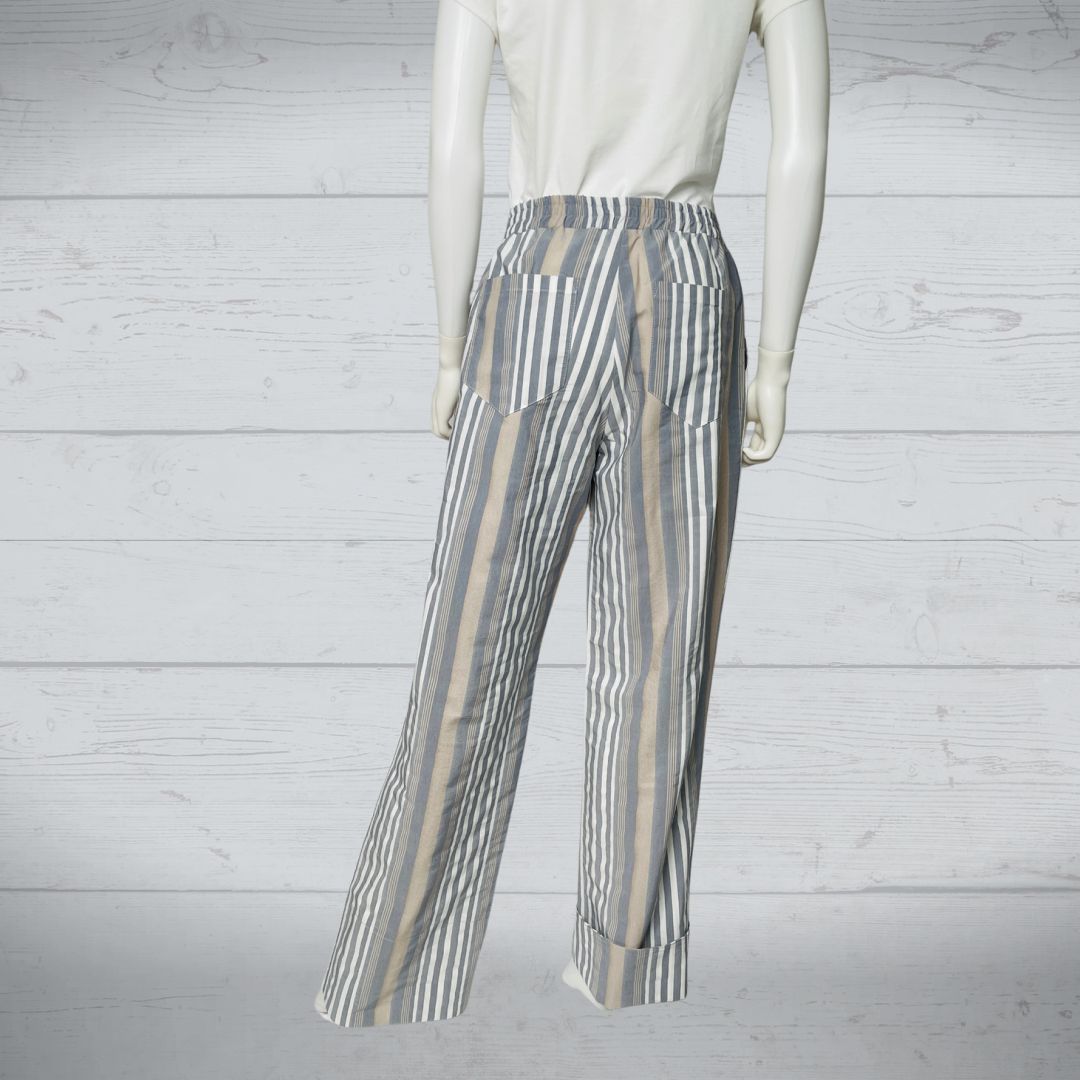 Stripe Pants Elastic Waist