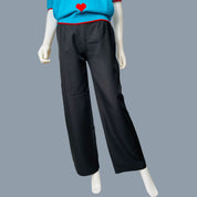 Pull-On Elastic waistband Pleated Pants