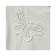 Butterfly Embroidery Cotton T-Shirt