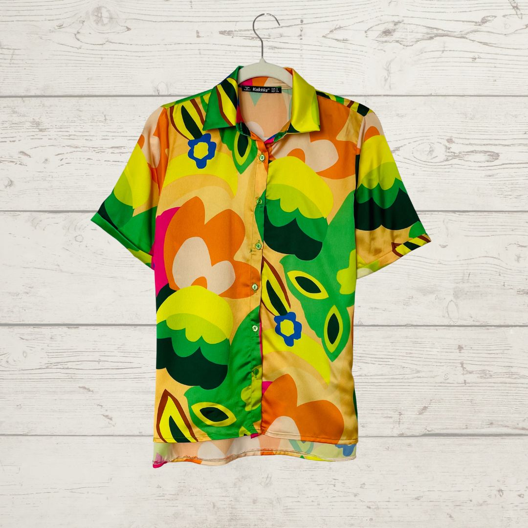 Satin Floral Blouse
