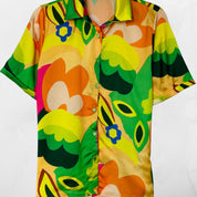 Daisy Floral Print Satin Shirt