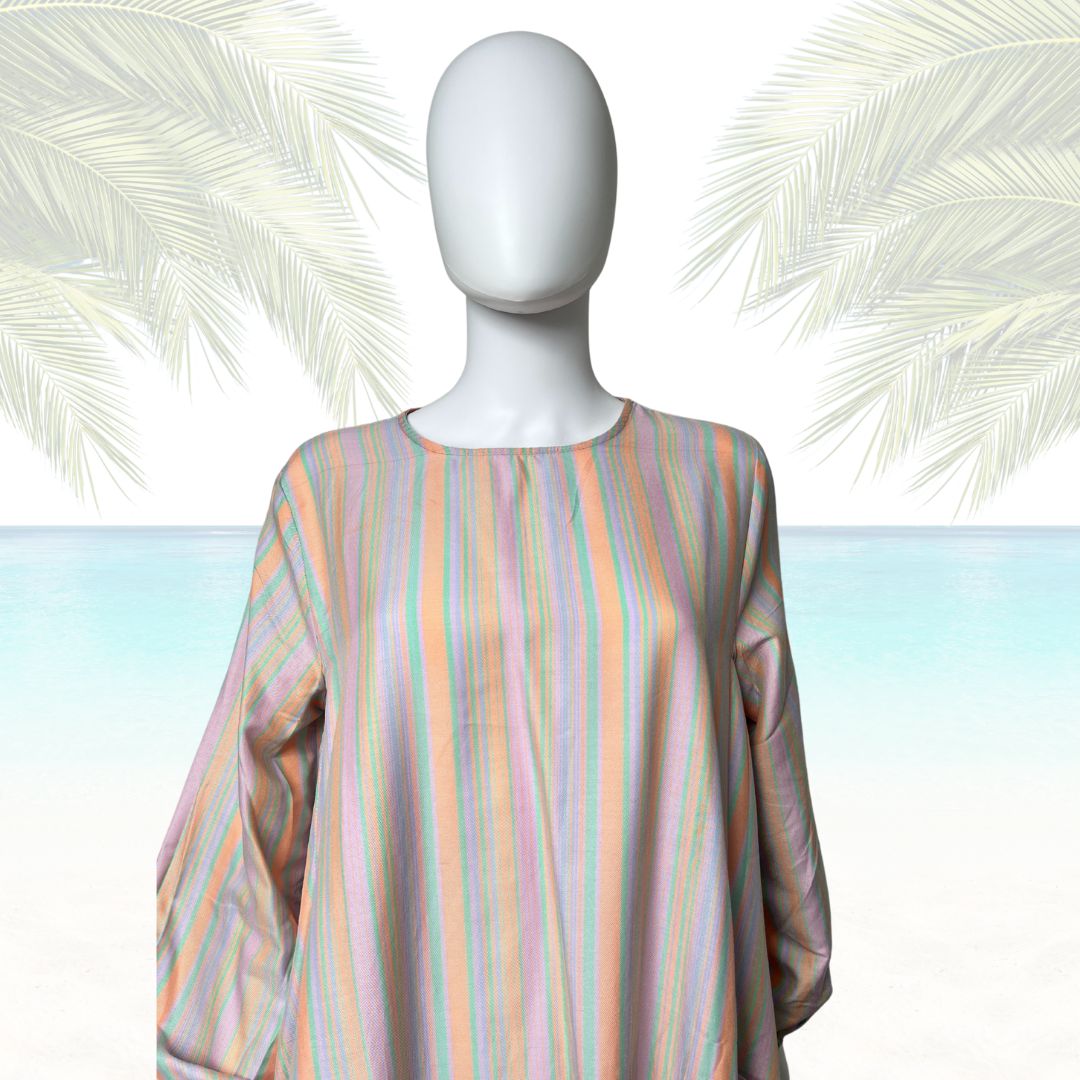 French Riviera Sunshine Striped Dress
