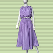 Taffeta Set - Skirt & Bubble Crop-Top