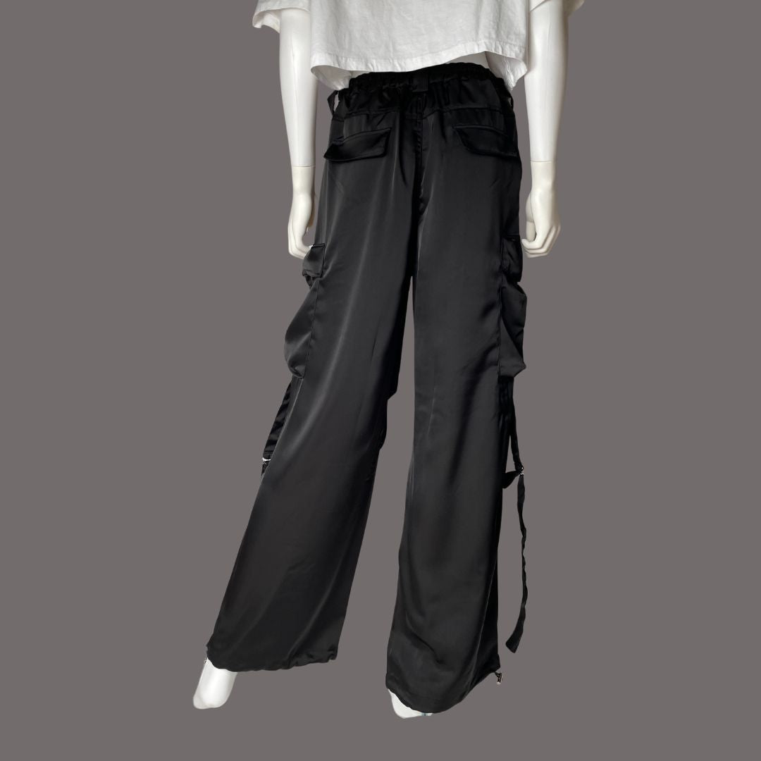 Lily Satin Cargo Pants