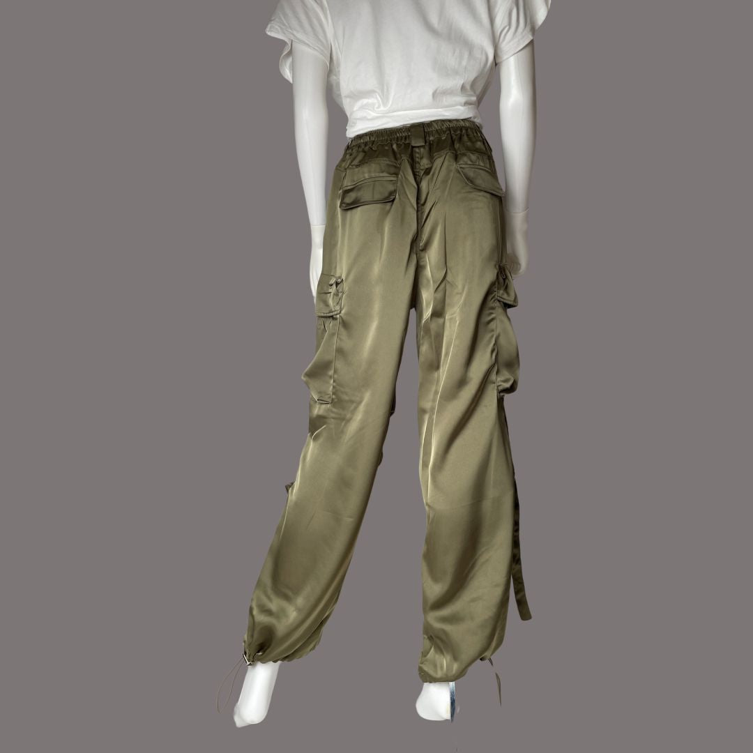 Lily Satin Cargo Pants