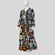 Midnight Floral Midi-Dress