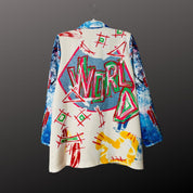 Relaxed Boyfriend Blazer - World Pop Art Design