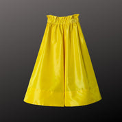 YellowTaffetaSkirt-PleatedA-Line-ateliermodist